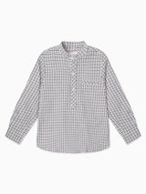 Burgundy Check Mateo Long Sleeve Boy Shirt
