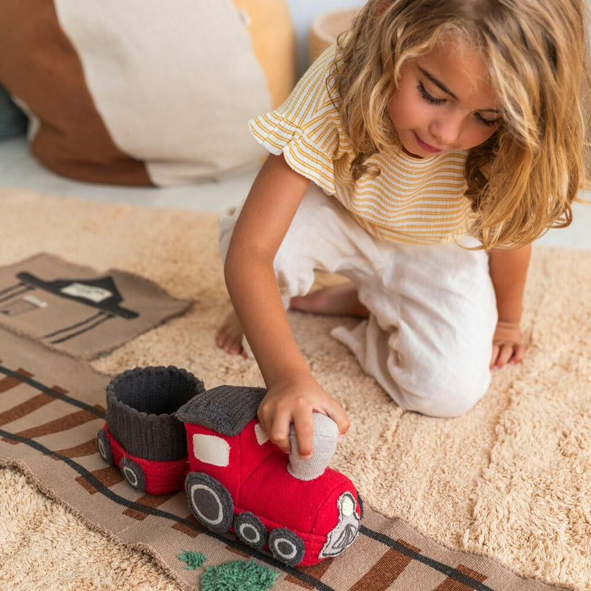 Ride & Roll Train Canvas Playmat Set