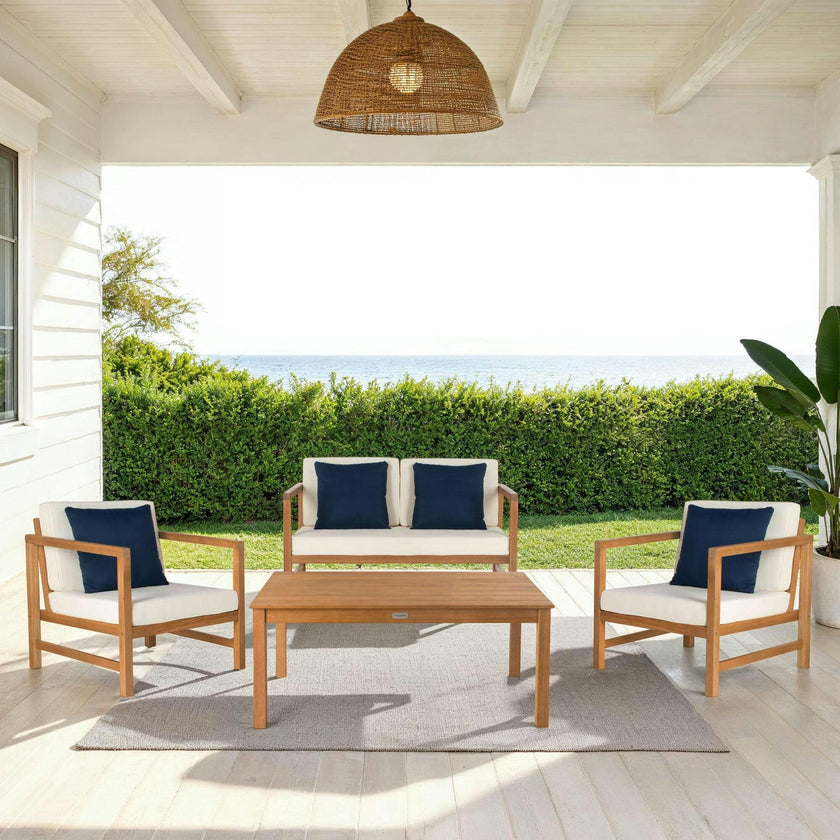 Montez 4-Piece Outdoor Set with Accent Pillows