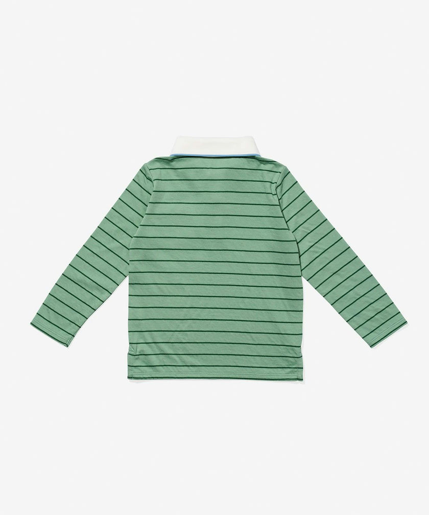 Parker Polo, Sage Fine Stripe