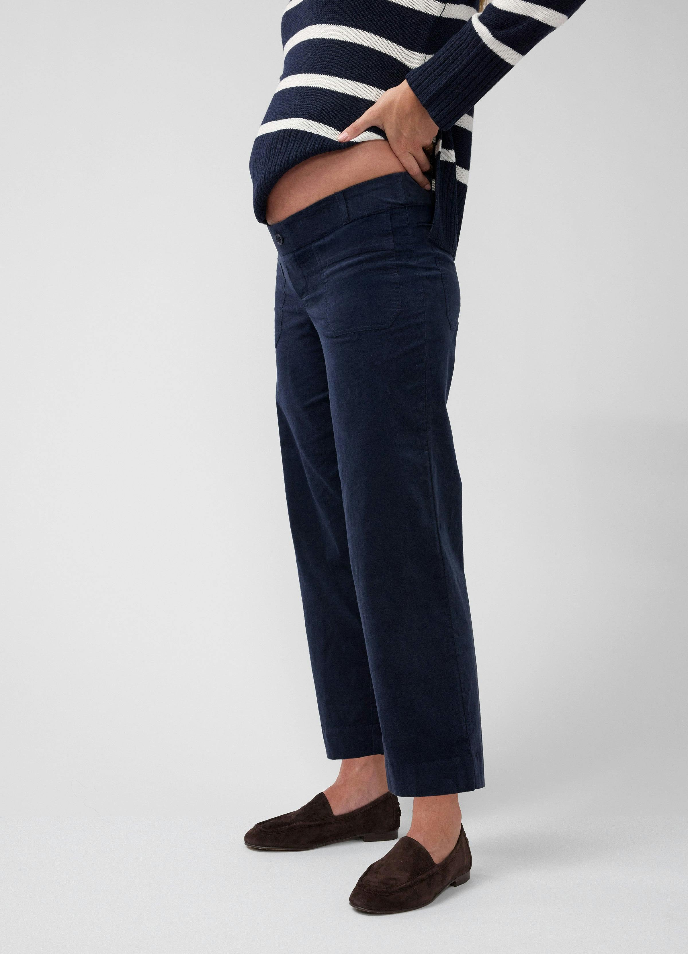 Stretch Cord Ankle Maternity Pant