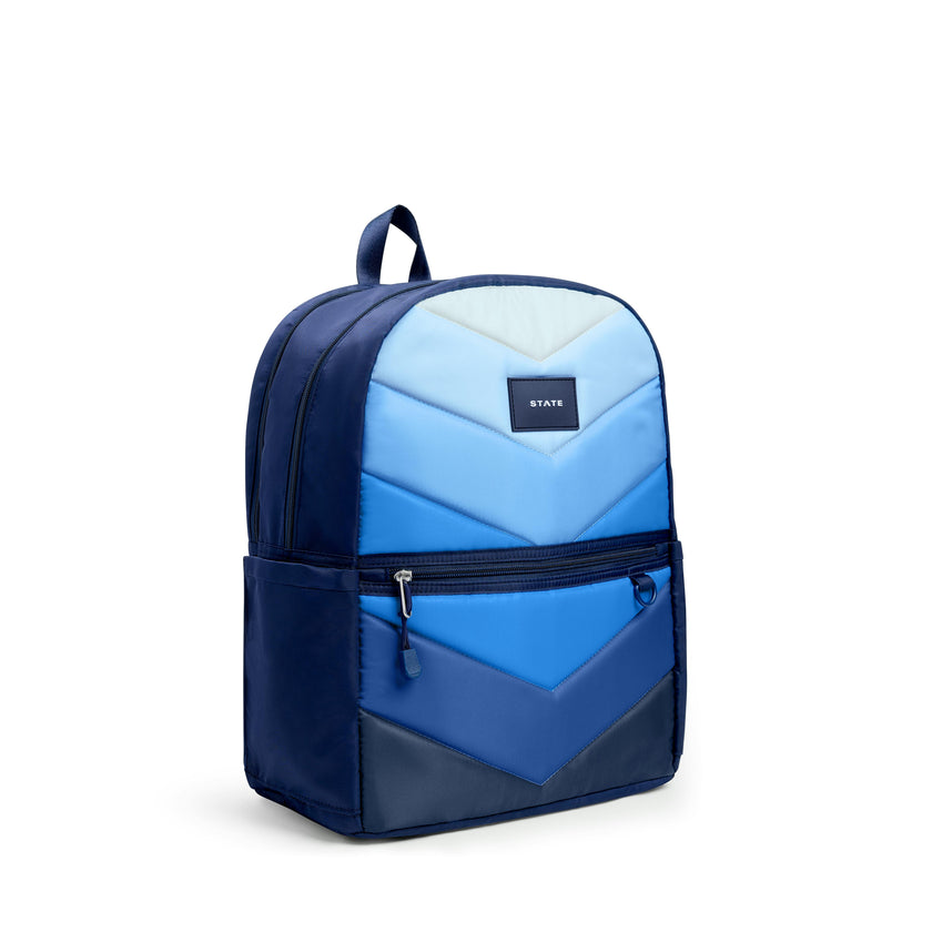Kane Double Pocket Backpack, Purple Chevron