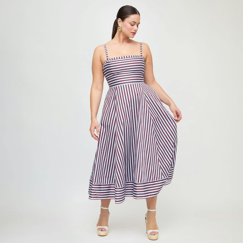 The Margot Dress - Firecracker Stripe