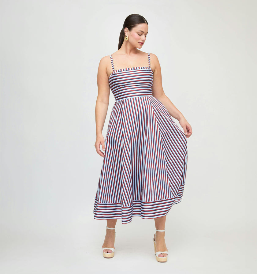 The Margot Dress - Firecracker Stripe