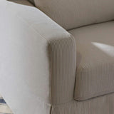 Crawford Pillowback Comfort Swivel Glider in Fog Chatham Stripe