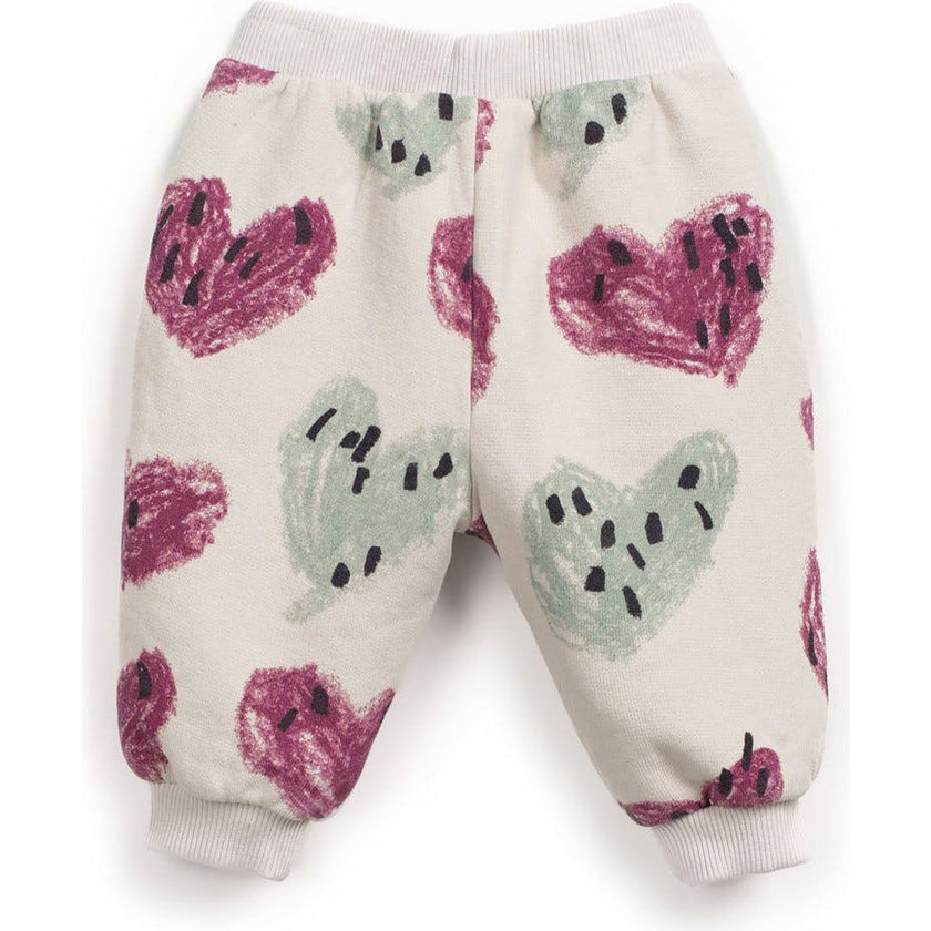 Abstract Heart Print Sweatpants