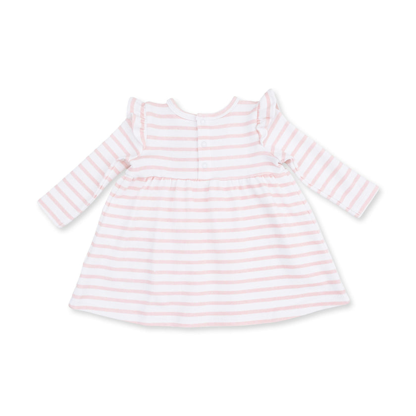 Stripe Puppy - Long Sleeve Dress with Ruffle and Bloomer (2T-4T Dress Only)