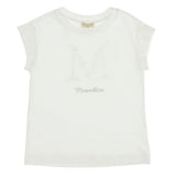 Cream Rhinestone Logo T-Shirt