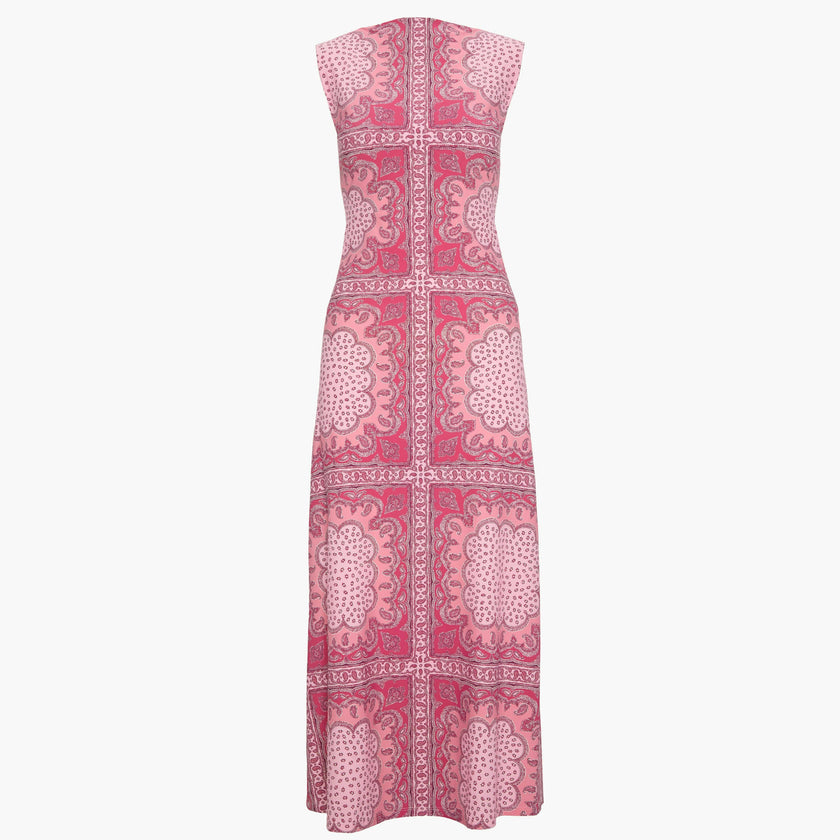 The Sloane Dress - Berry Paisley Scarf