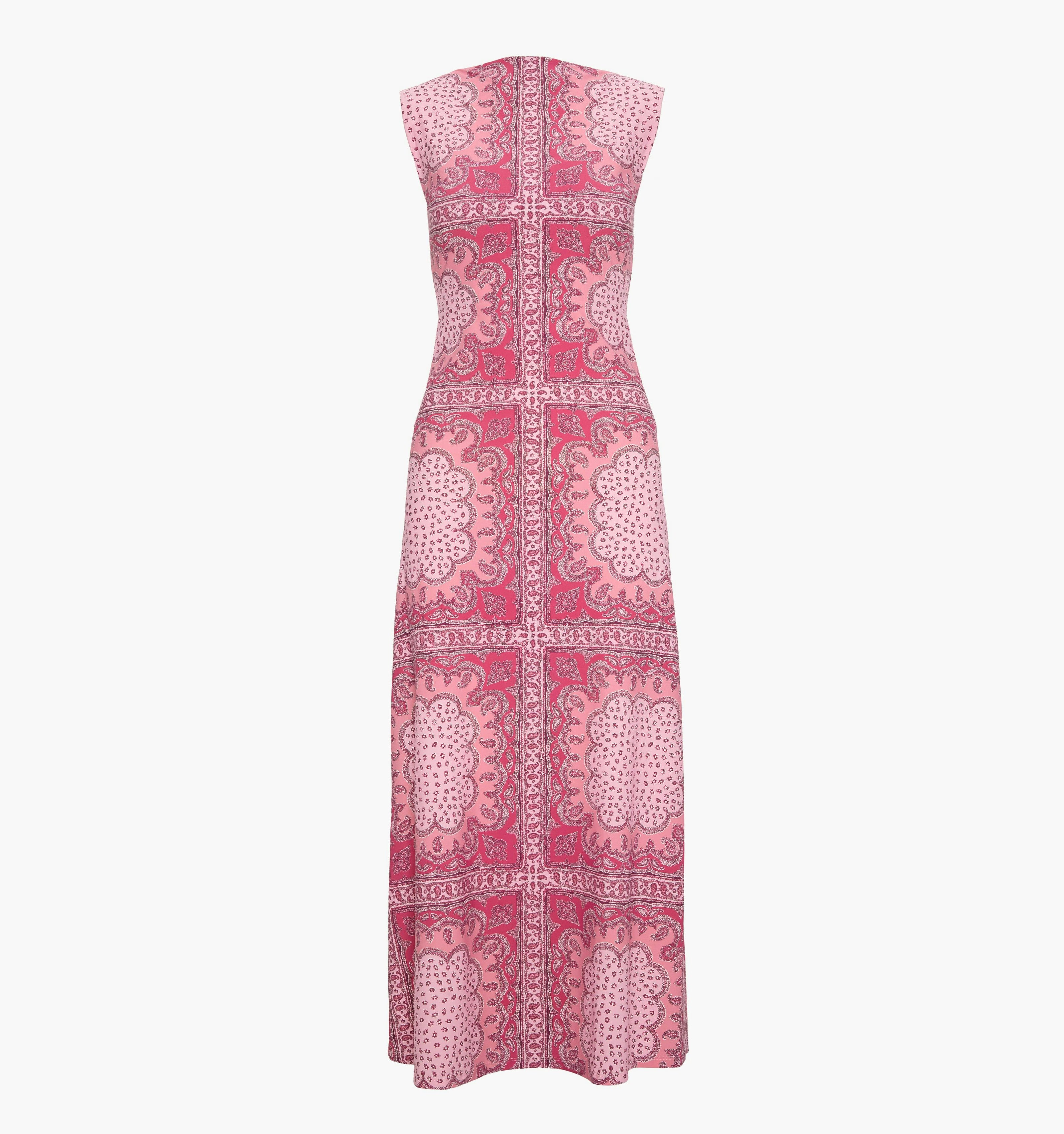 The Sloane Dress - Berry Paisley Scarf