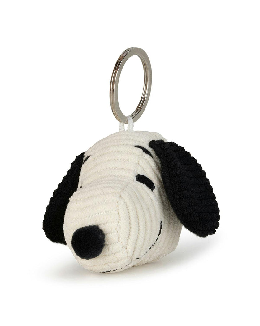 Keychain PEANUTS Snoopy Head Corduroy Cream 2''