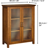 Avery Wooden 2 Door Floor Cabinet with Storage