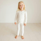 Coconut Pointelle Rosette Classic Pajama Set