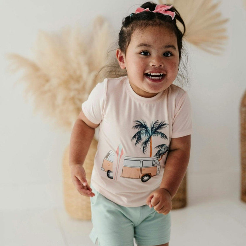 Girl's Short Sleeve Tee American Mini