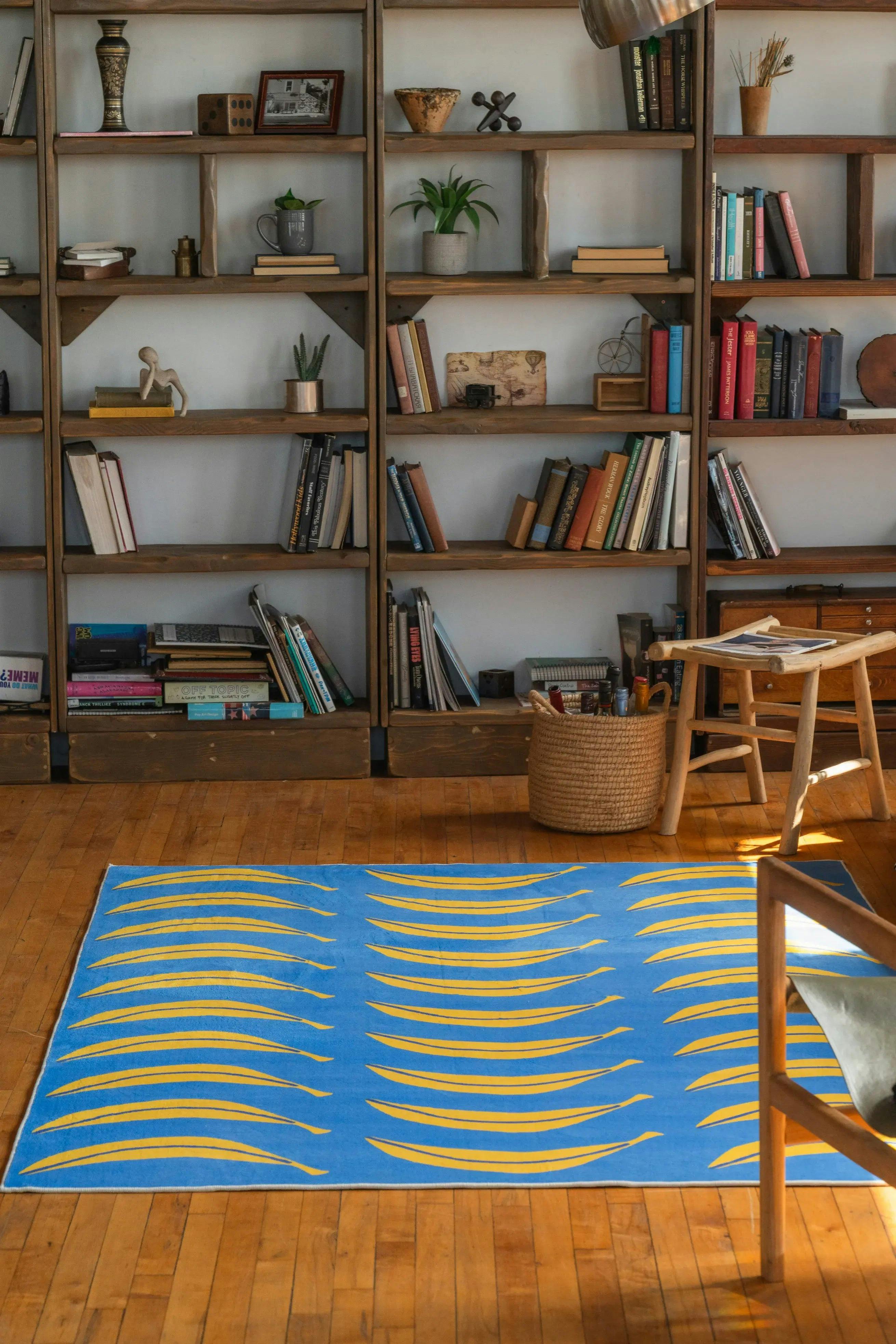 Banana Parade Funky Rug by Becca Franks