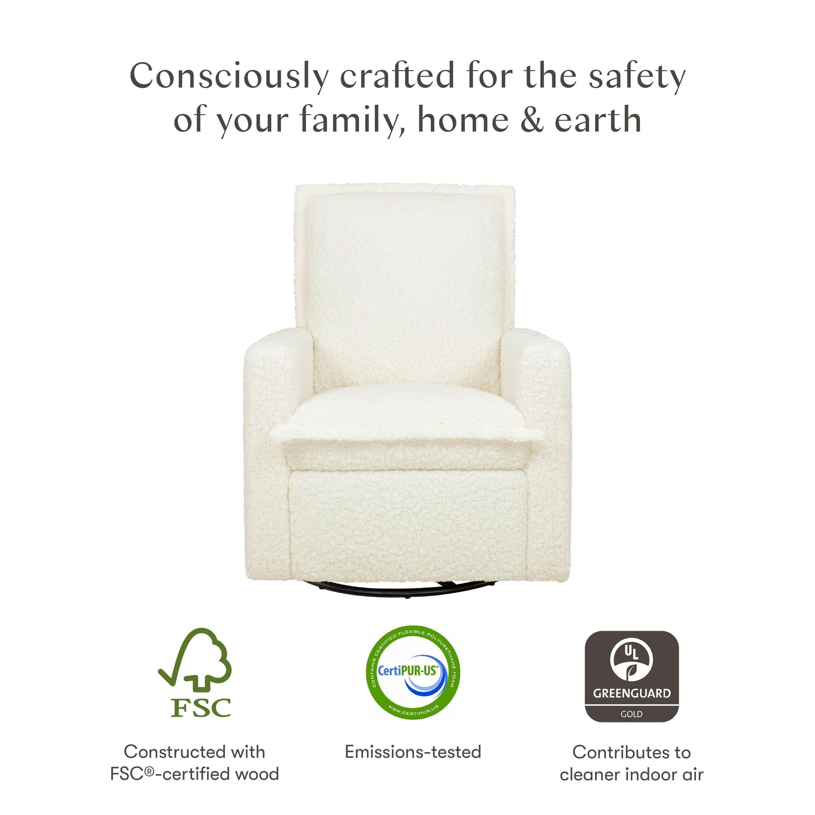 Babyletto Cali Flange Recliner and Swivel Glider