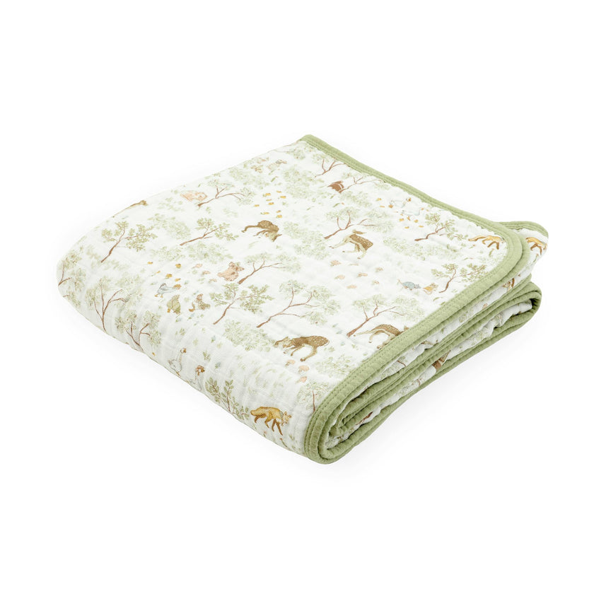 Original Cotton Muslin Quilt - Woodland Friends