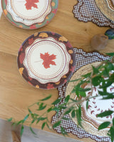 October Duet Hors d’Oeuvres Plate Set in Maple Leaf