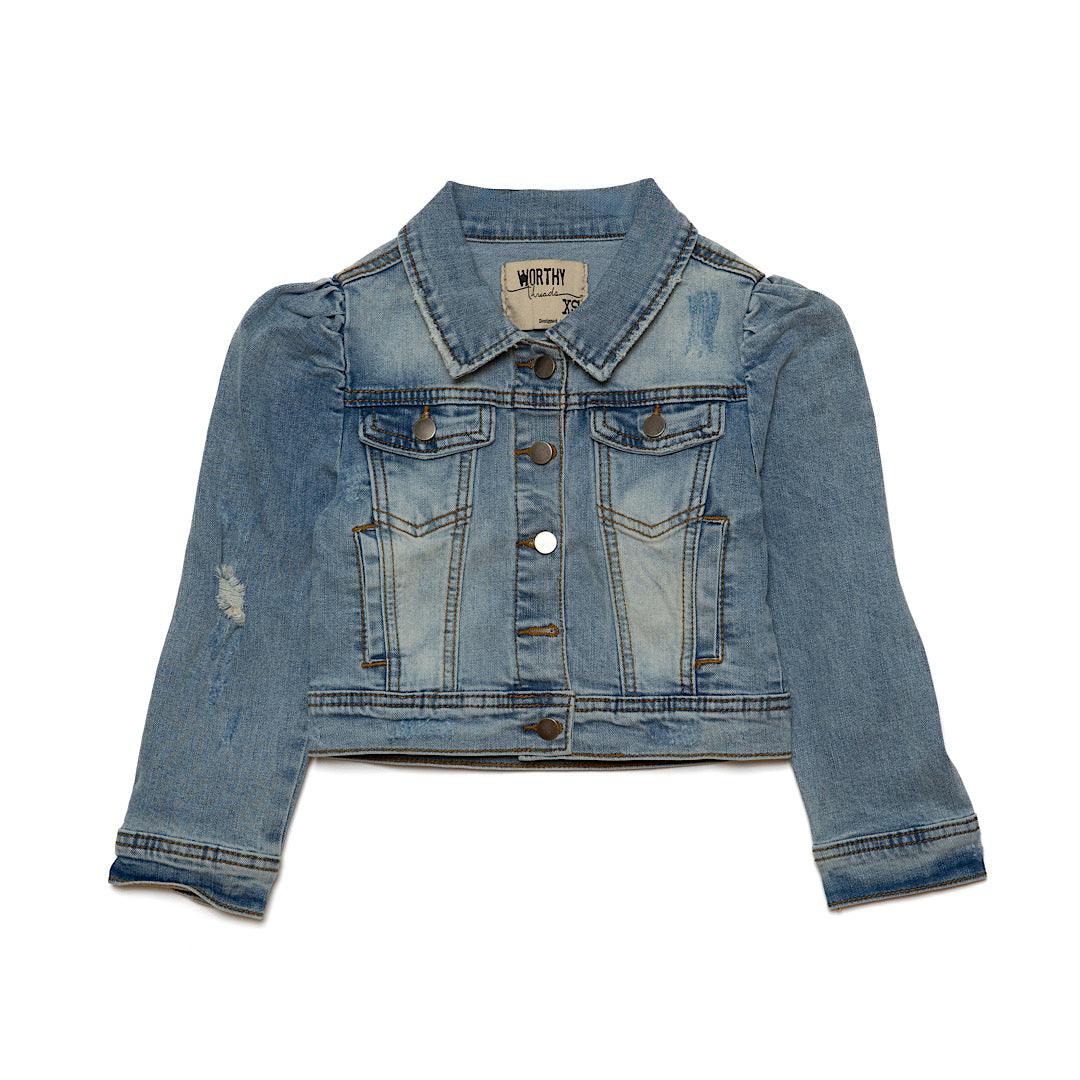 Puff Sleeve Denim Jacket