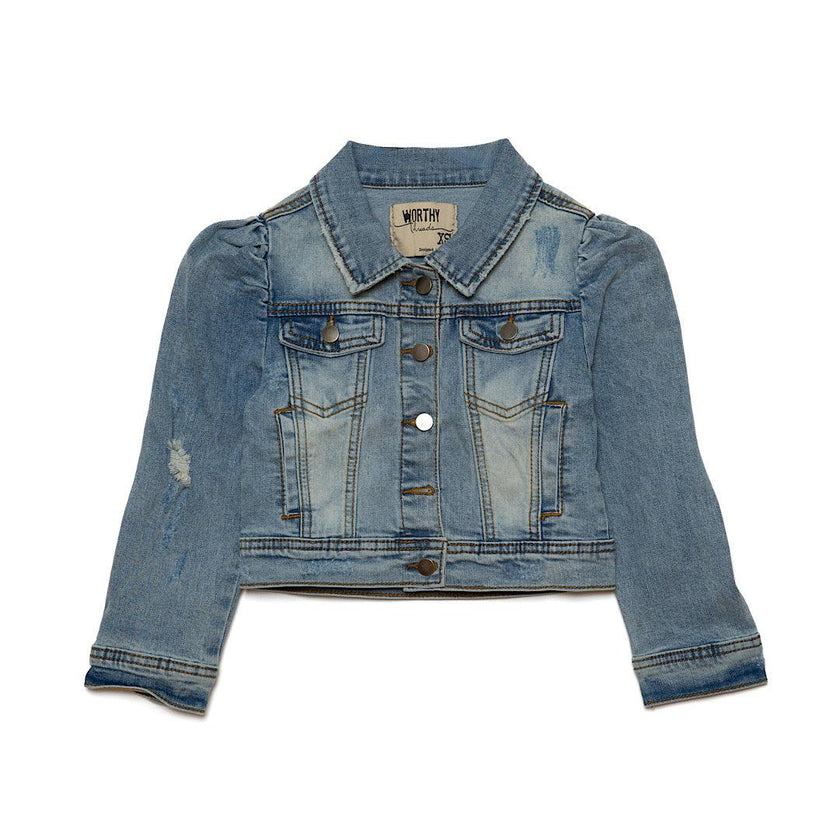 Puff Sleeve Denim Jacket
