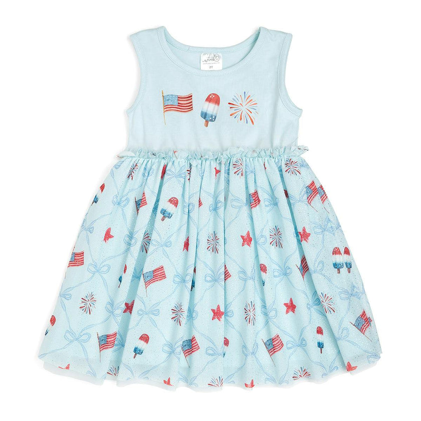 Patriotic Trellis Tank Tutu Dress
