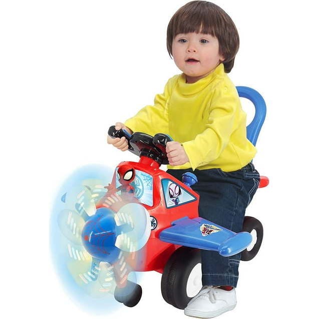 Marvel Lights 'N' Sounds Spidey Activity Plane Ride-On Toy