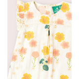 Flora Frill Summer Romper, Cream