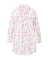 Women's Pima Maternity Nightshirt in Pink Timeless Toile