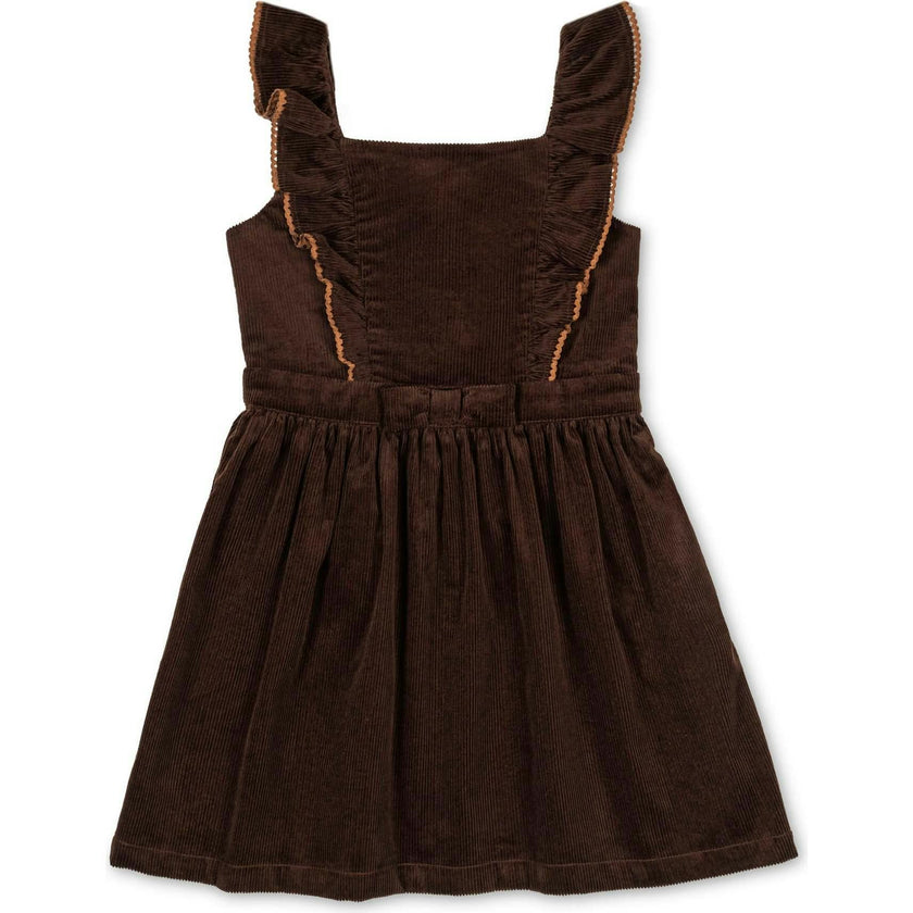 Baby Organic Corduroy Ruffle Jumper, Brown