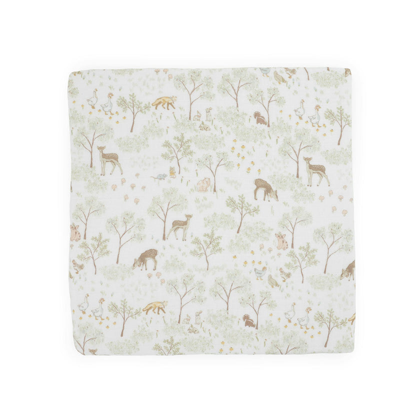 Cotton Muslin Swaddle Blanket 3 Pack - Woodland Friends