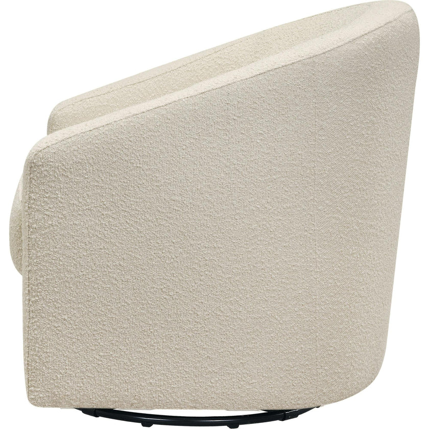 Madison Swivel Glider in Ivory Boucle