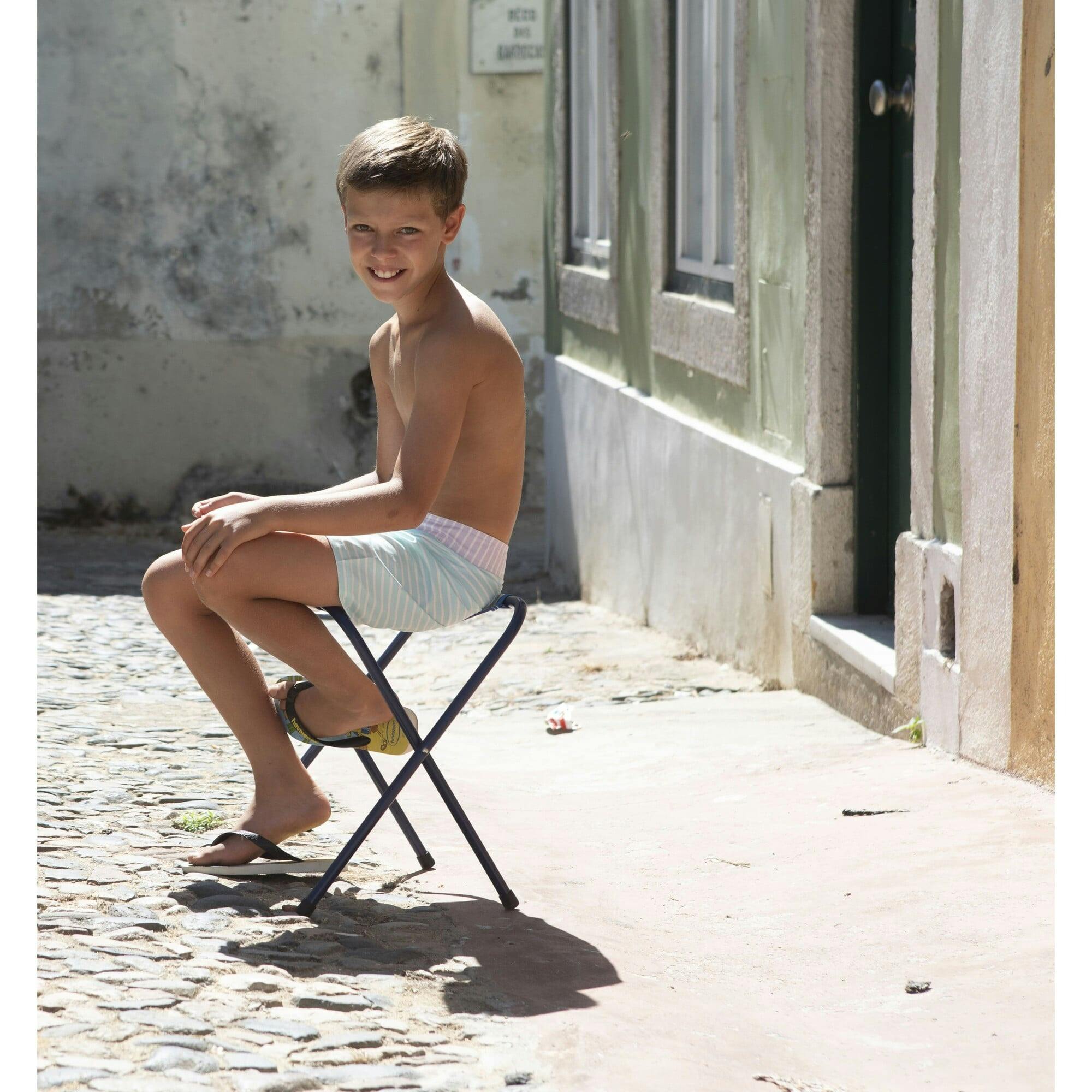 Pastel stripes surfer swim shorts