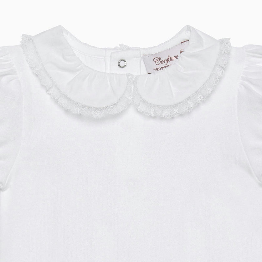 Baby Short-Sleeved Evelyn Trim Bodysuit