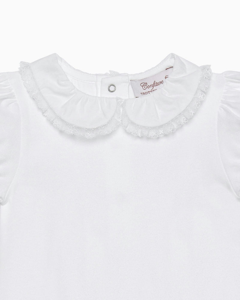 Baby Short-Sleeved Evelyn Trim Bodysuit