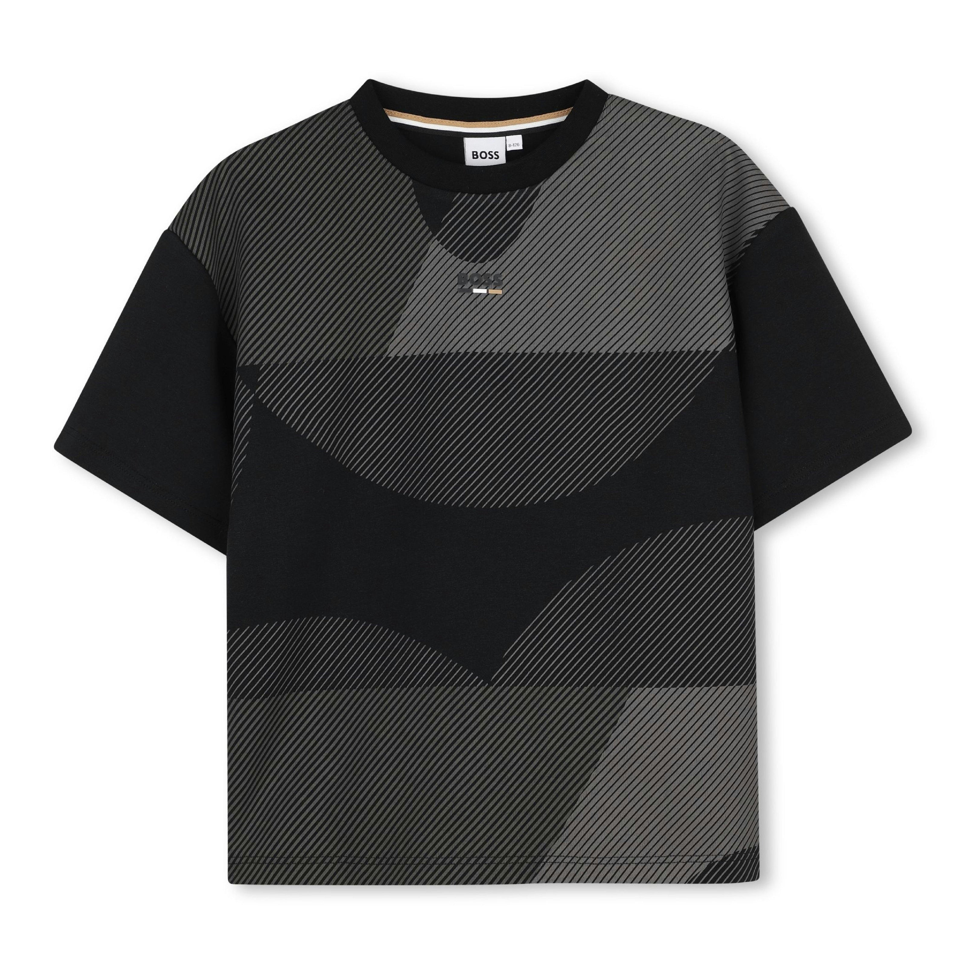 Black Geometric Pattern T-Shirt