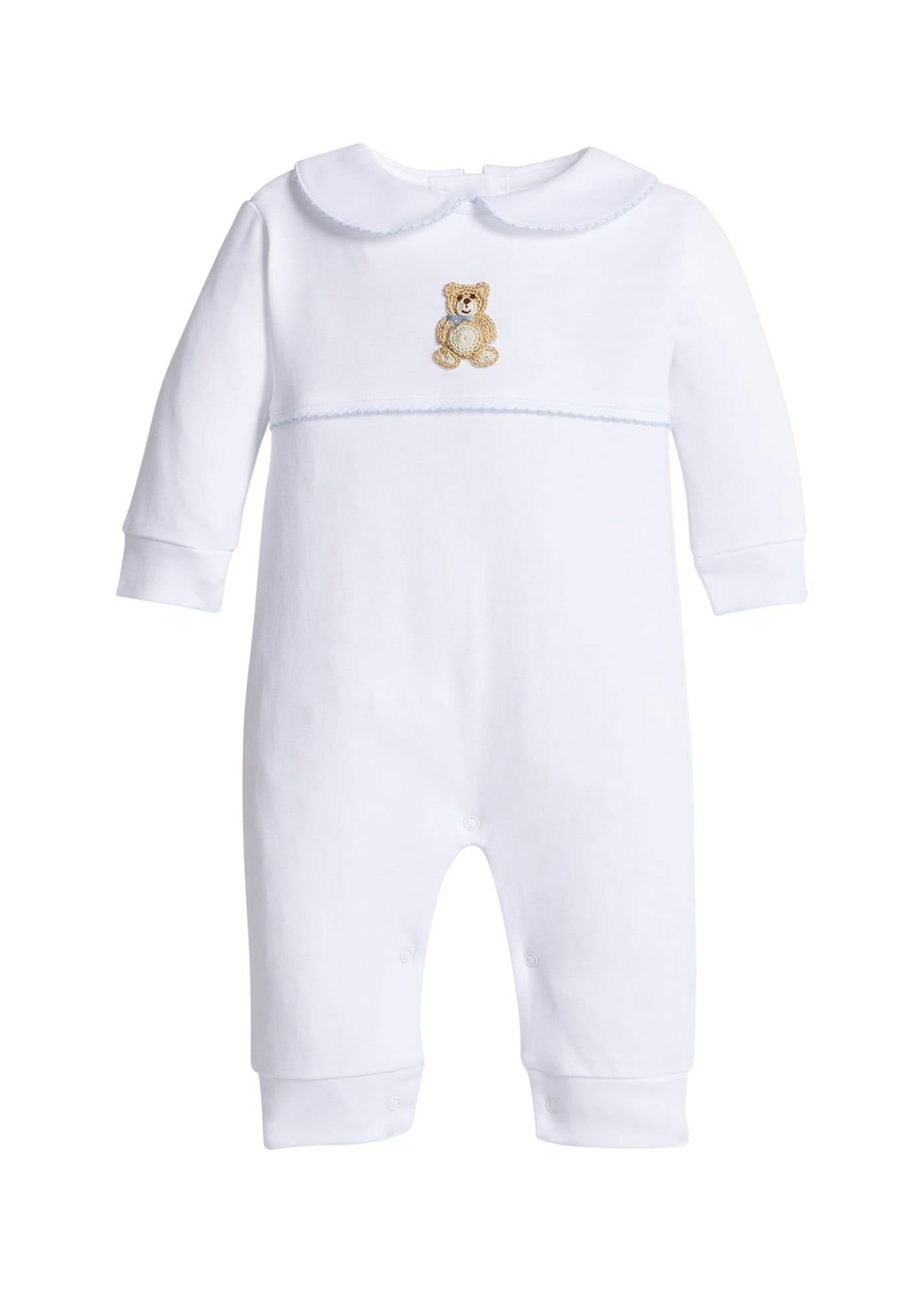Crochet Playsuit - Blue Teddy Bear