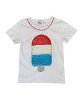 Icy Rhinestone Gem Bomb Pop Crew Neck Tee