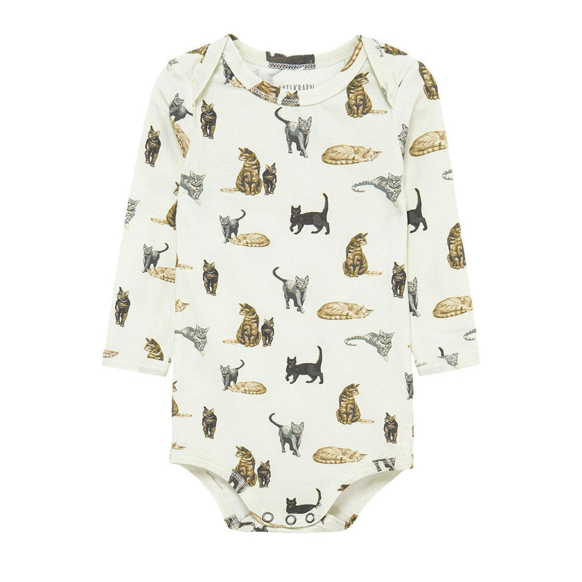 Cotton Stretch Long Sleeve One Piece