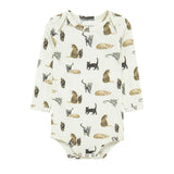 Cotton Stretch Long Sleeve One Piece