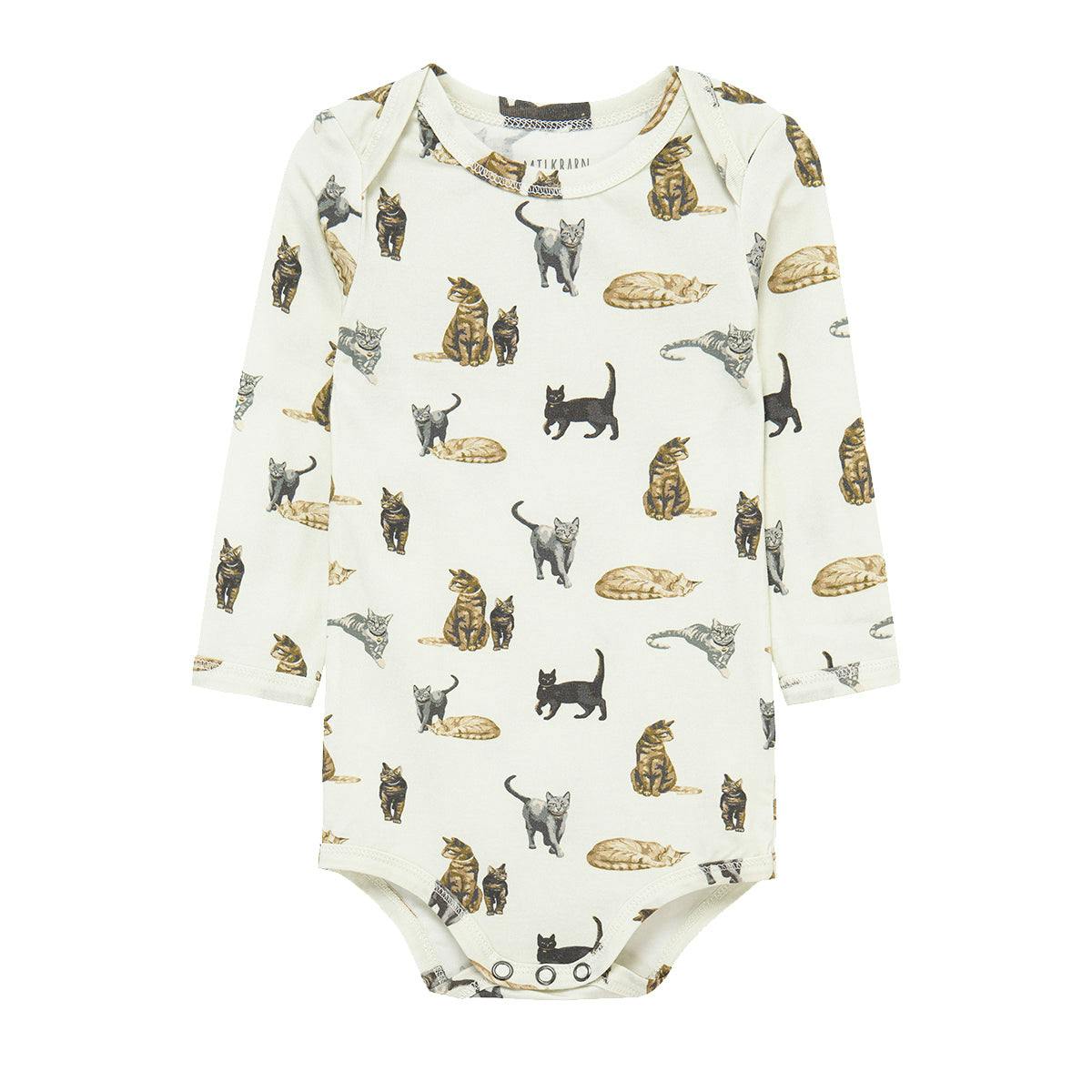 Cotton Stretch Long Sleeve One Piece