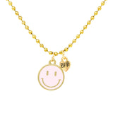 BFF Smiley Face Necklace Set