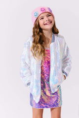 Bright Star Sequin Bomber