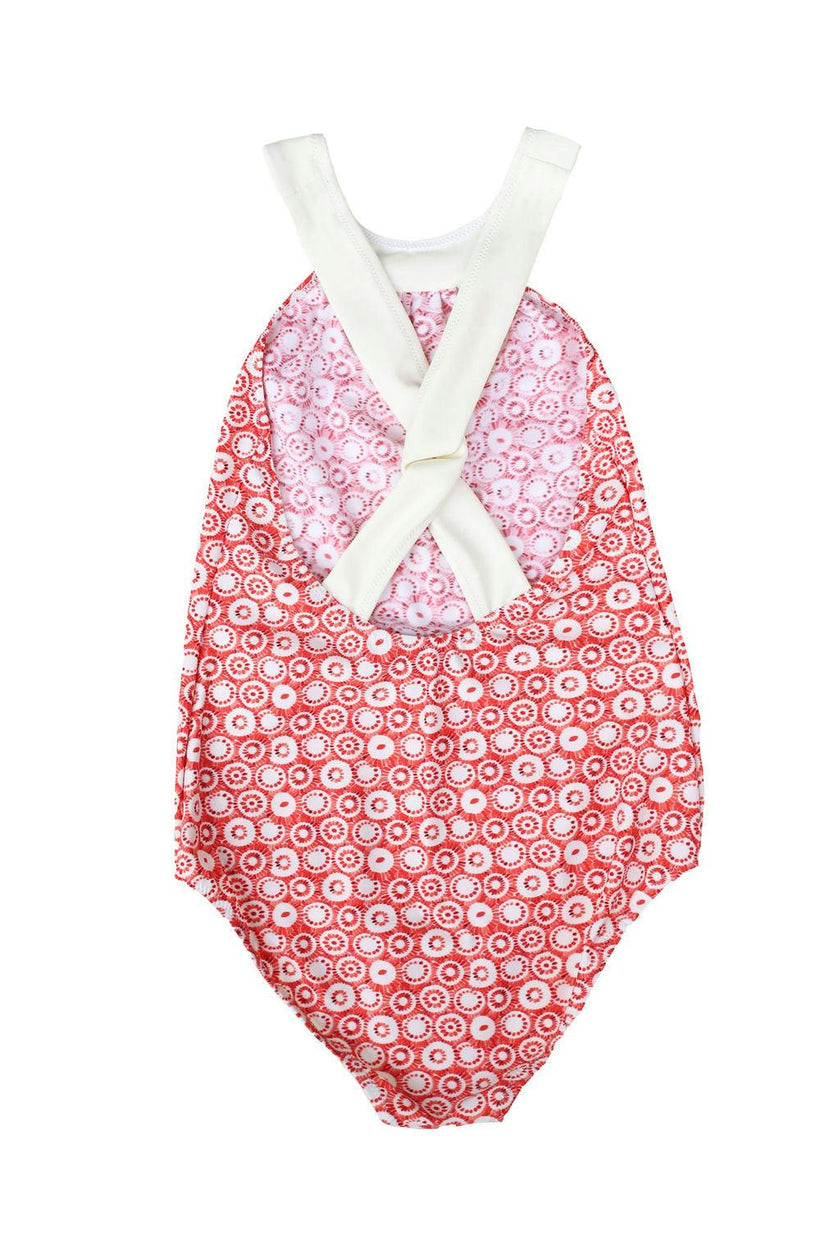 Scarlett One Piece Swimsuit Jellyfish Print Terracotta