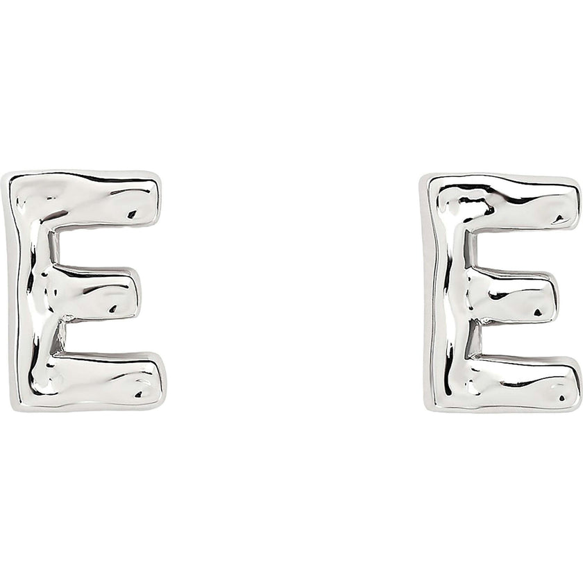 Monogram Studs in Silver