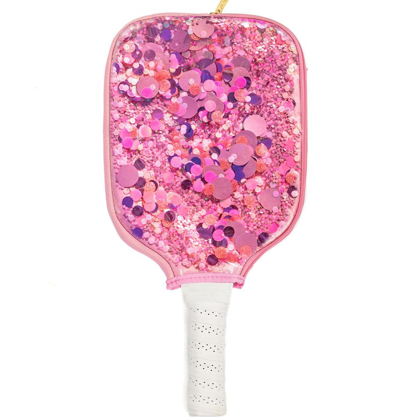 Packed Party Checkered Pickleball Paddle & Confetti-Covered Case Set