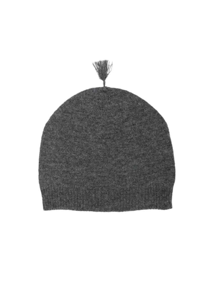 Cashmere & Merino Wool Beanie | Dark Gray Melange
