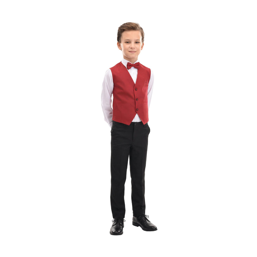 Red Lachlan Vest Outfit Set