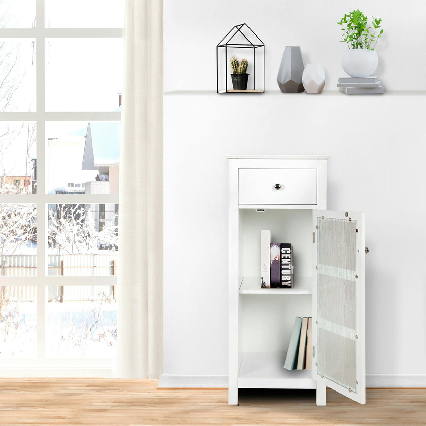 Connor Floor Cabinet with Adjustable Shelf and Storage Drawer