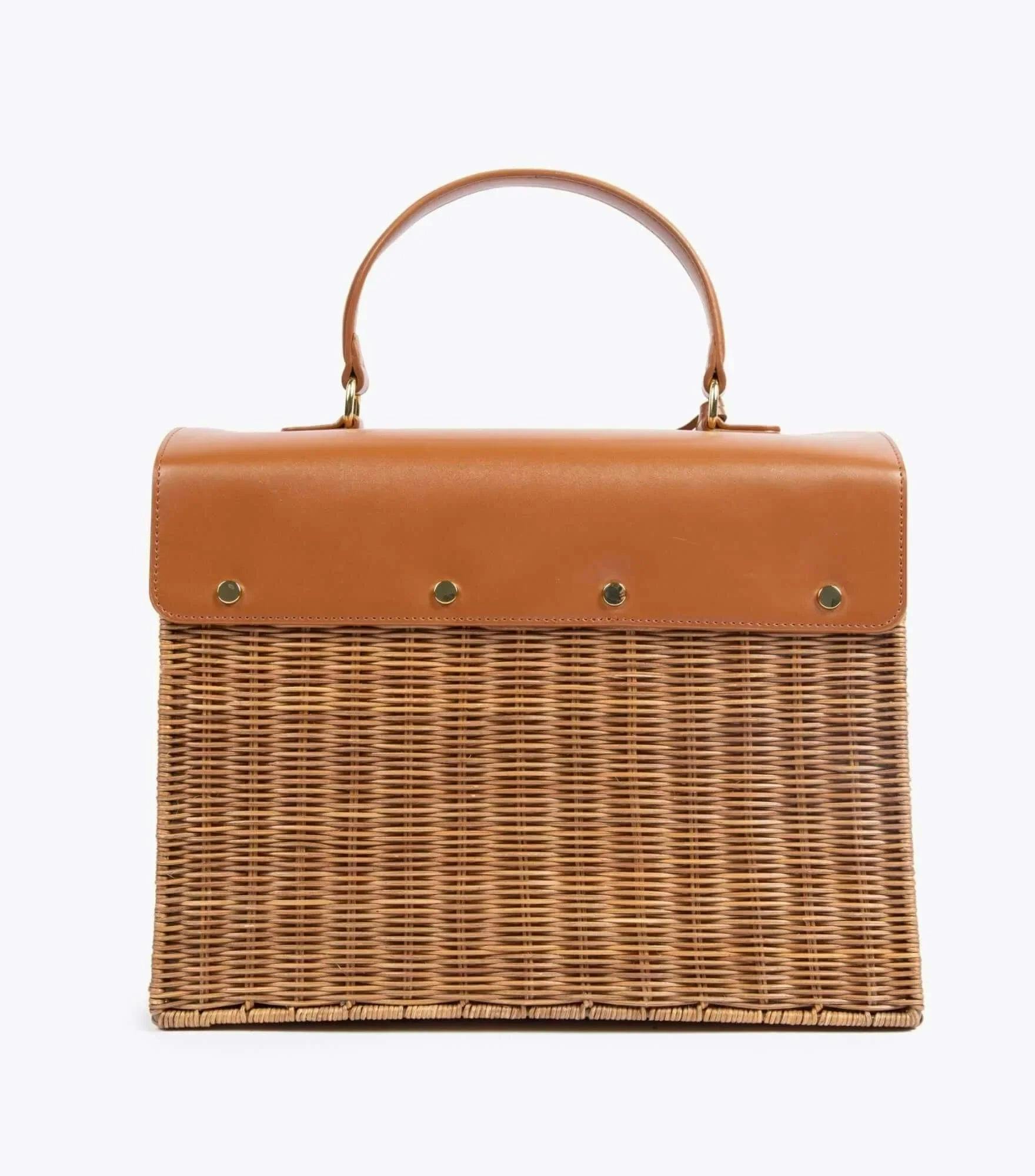 THE LARGE LUNCHER - BROWN WICKER