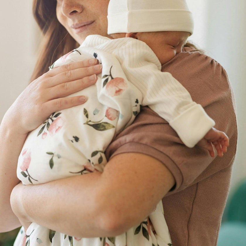 Stretch Knit Swaddle Blanket 2 Pack - Watercolor Rose